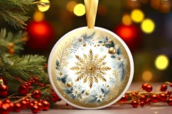 Round Christmas Ornament Sublimation|Clipart Product Image 3