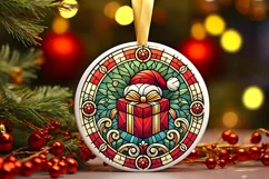 Round Christmas Ornament Sublimation|Clipart Product Image 2