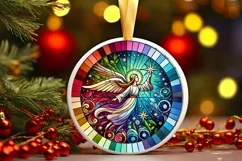 Round Christmas Ornament Sublimation|Clipart Product Image 2