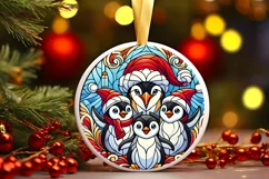 Round Christmas Ornament Sublimation|Clipart Product Image 2
