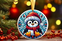 Round Christmas Ornament Sublimation|Clipart Product Image 2