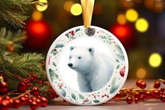 Polar Bear Round Ornament PNG Product Image 3
