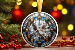 Round Christmas Ornament Sublimation|Clipart Product Image 2
