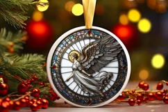 Round Christmas Ornament Sublimation|Clipart Product Image 2