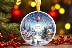 Cheerful Hearts Christmas Scene PNG Product Image 1