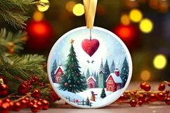 Cheerful Hearts Christmas Scene PNG Product Image 3