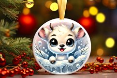 Round Christmas Ornament Sublimation|Clipart Product Image 1