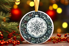 Round Christmass Ornament PNG Product Image 1