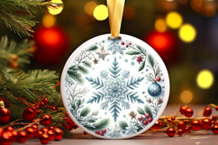 Round Christmass Ornament PNG Product Image 1