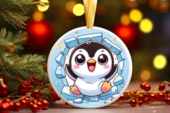 Round Christmass Ornament PNG Product Image 1