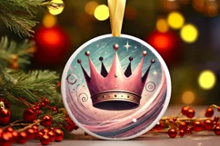 Round Christmas Ornament Sublimation|Clipart Product Image 2