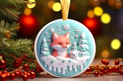 Round Christmas Ornament Sublimation|Clipart Product Image 1