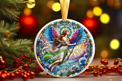 Round Christmas Ornament Sublimation|Clipart Product Image 2