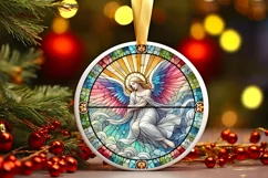 Round Christmas Ornament Sublimation|Clipart Product Image 2