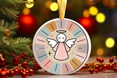 Round Christmas Ornament Sublimation|Clipart Product Image 2