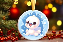 Round Christmas Ornament Sublimation|Clipart Product Image 1
