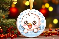 Round Christmas Ornament Sublimation|Clipart Product Image 1