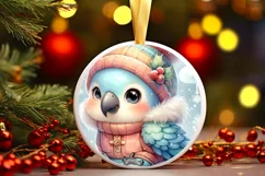 Winter Baby Macaw Retro Digital Painting Product Image 1