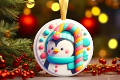 Round Christmas Ornament Sublimation|Clipart Product Image 2