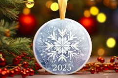 Round Christmas Ornament Sublimation|Clipart Product Image 1