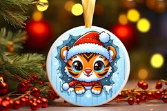 Round Christmas Ornament Sublimation|Clipart Product Image 1