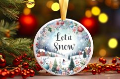 Snowy Winter Scene Watercolor Product Image 3