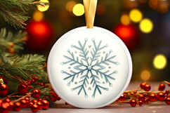 Round Christmass Ornament PNG Product Image 1