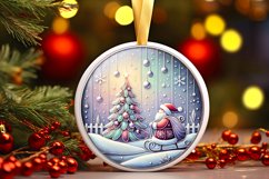 Round Christmas Ornament Sublimation|Clipart Product Image 1