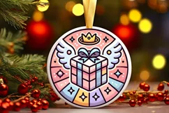 Round Christmas Ornament Sublimation|Clipart Product Image 2