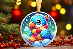 Round Christmas Ornament Sublimation|Clipart Product Image 2