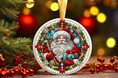 Round Christmas Ornament Sublimation|Clipart Product Image 2