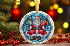 Round Christmas Ornament Sublimation|Clipart Product Image 2