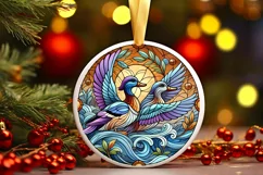 Round Christmas Ornament Sublimation|Clipart Product Image 2