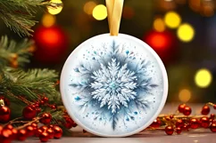 Round Christmas Ornament Sublimation|Clipart Product Image 1