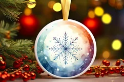 Round Christmas Ornament Sublimation|Clipart Product Image 1