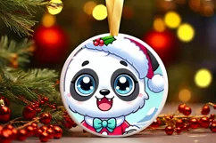 Round Christmas Ornament Sublimation|Clipart Product Image 2
