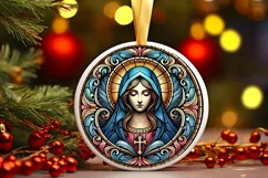 Round Christmas Ornament Sublimation|Clipart Product Image 2