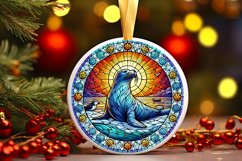 Round Christmas Ornament Sublimation|Clipart Product Image 1