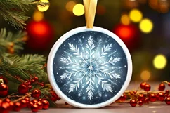 Round Christmas Ornament Sublimation|Clipart Product Image 3