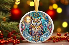 Round Christmas Ornament Sublimation|Clipart Product Image 2
