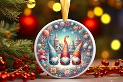 Round Christmas Ornament Sublimation|Clipart Product Image 1