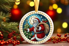 Round Christmas Ornament Sublimation|Clipart Product Image 2