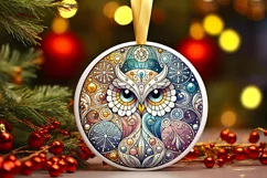 Round Christmas Ornament Sublimation|Clipart Product Image 2
