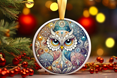 Round Christmass Ornament PNG Product Image 1