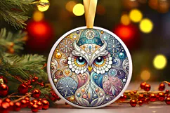 Round Christmass Ornament PNG Product Image 1