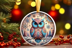 Round Christmas Ornament Sublimation|Clipart Product Image 2