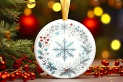 Round Christmas Ornament Sublimation|Clipart Product Image 3