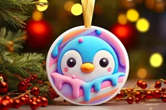 Round Christmas Ornament Sublimation|Clipart Product Image 2