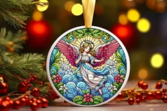 Round Christmas Ornament Sublimation|Clipart Product Image 2
