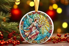 Round Christmas Ornament Sublimation|Clipart Product Image 2